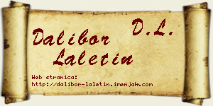 Dalibor Laletin vizit kartica